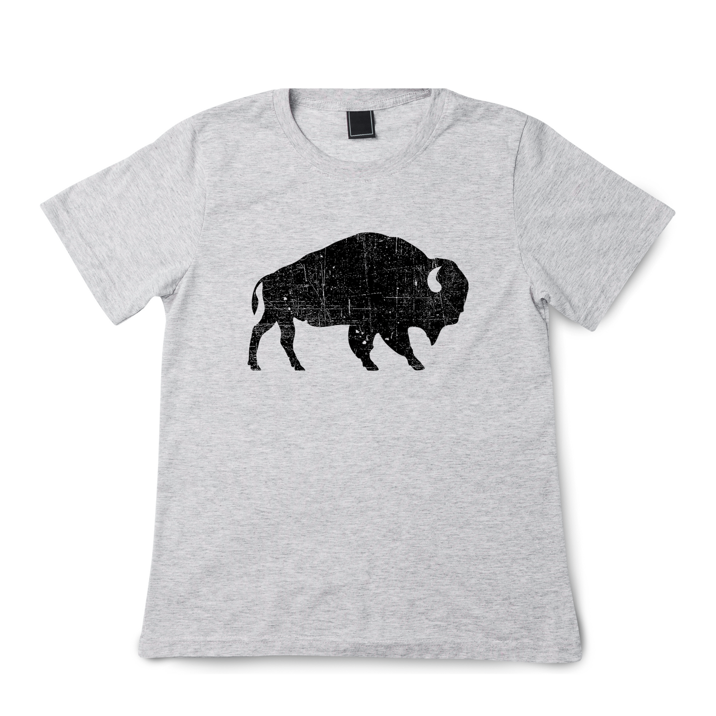 Black Distressed Buffalo T-shirt