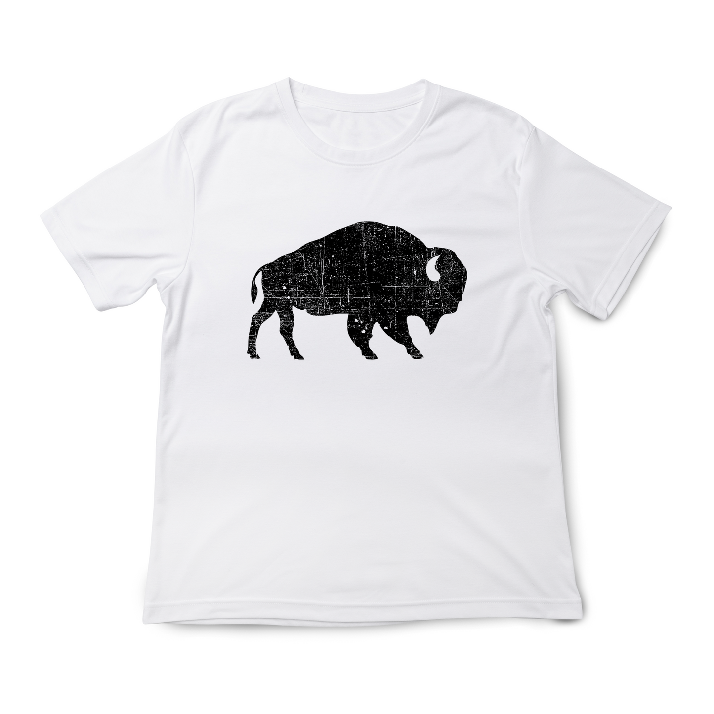 Black Distressed Buffalo T-shirt