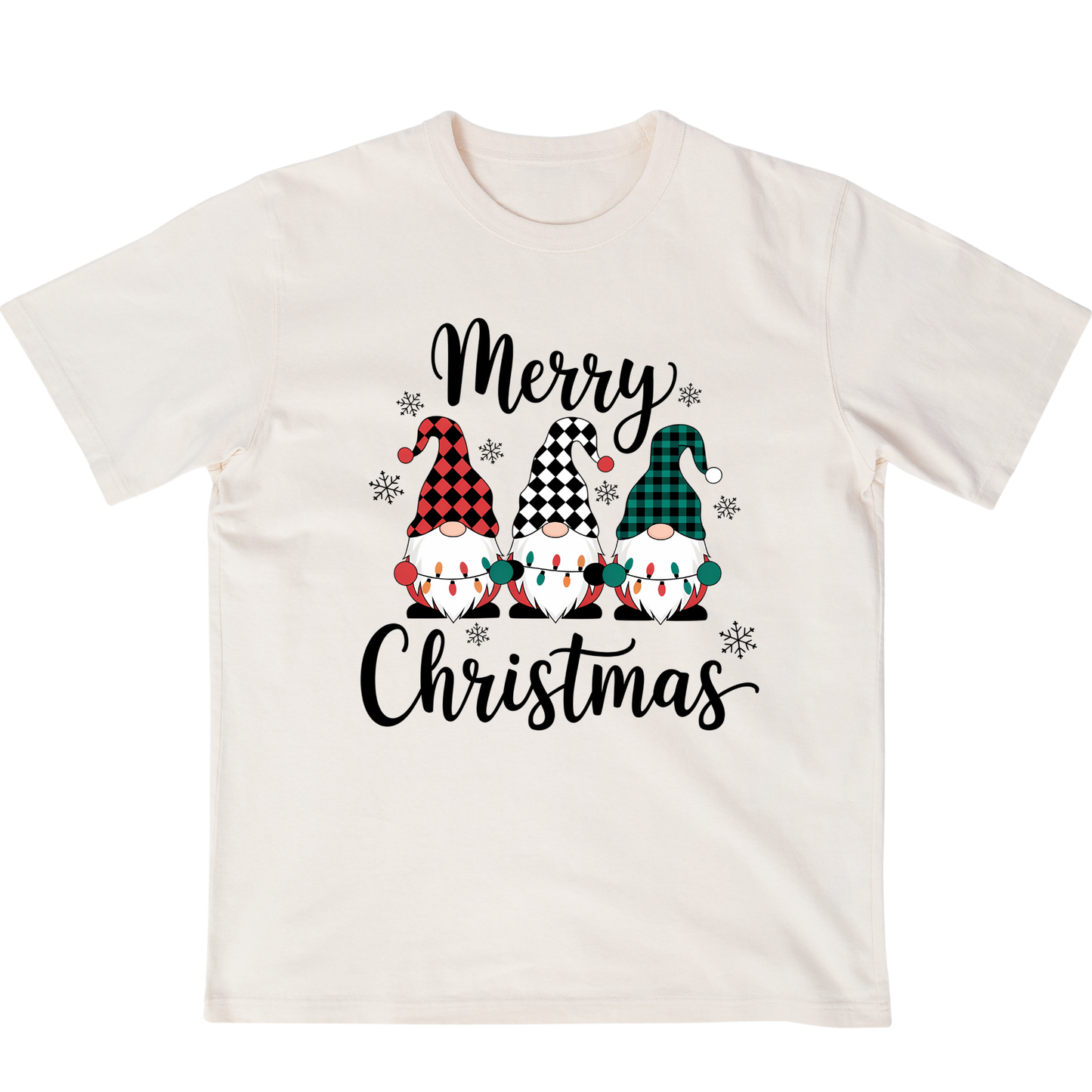 Merry Christmas Three Gnome/Elves Tree T-shirt