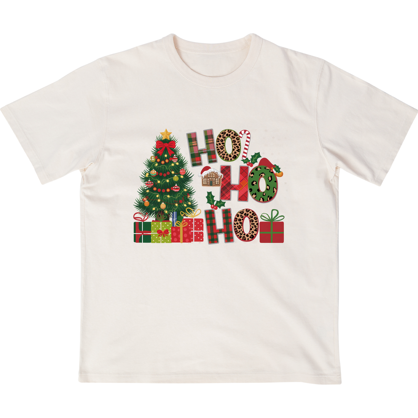 Ho ho ho tree and presents - T-shirt (Copy)