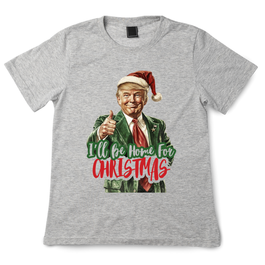 Trump - I'll be home for Christmas T-shirt - Green Jacket