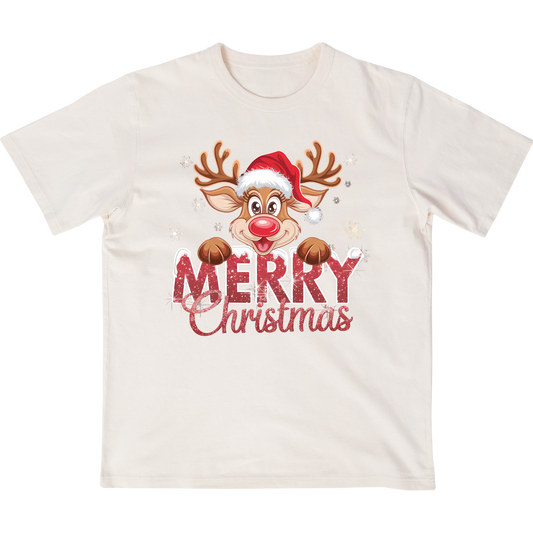 Merry Christmas Rudolf the red nose reindeer - T-shirt